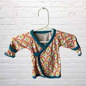 Little Sleepies // Primary Rainbow Bamboo Preemie Wrap Crossover Top